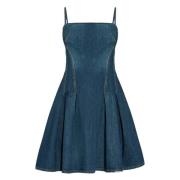 Blauwe Jurken met Korsetstiksel Alexander McQueen , Blue , Dames