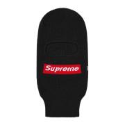 Limited Edition Box Logo Balaclava Zwart Supreme , Black , Unisex