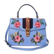 Pre-owned Leather gucci-bags Gucci Vintage , Blue , Dames