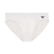 Geborduurde logo zwembroek - Wit Emporio Armani , White , Heren