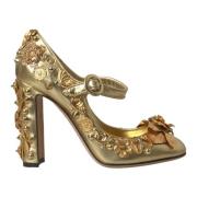 Gouden Kristal Mary Janes Pumps Schoenen Dolce & Gabbana , Yellow , Da...