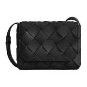 Zwarte Cross-body Tas met Intreccio Motief Bottega Veneta , Black , He...