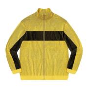 2-Tone Ribbed Zip Up Sweater Supreme , Yellow , Heren