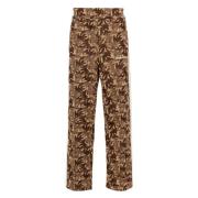 Camouflage Broek met Palm Trees Patroon Palm Angels , Brown , Heren