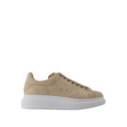 Beige Leren Oversized Sneakers Alexander McQueen , Beige , Dames