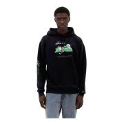 Logo Print Hoodie A.p.c. , Black , Heren