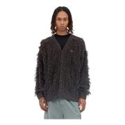 Fringed Gebreid Vest Patta , Gray , Heren