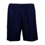 Heren Bermuda Shorts in Zuivere Scheerwol Mauro Grifoni , Blue , Heren