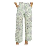 Bloemen geborduurde katoenen broek Alma EN Pena , Multicolor , Dames