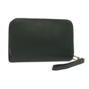 Pre-owned Leather clutches Louis Vuitton Vintage , Black , Dames