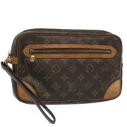 Pre-owned Canvas clutches Louis Vuitton Vintage , Brown , Dames