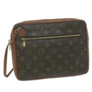 Pre-owned Canvas clutches Louis Vuitton Vintage , Brown , Dames