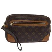 Pre-owned Canvas clutches Louis Vuitton Vintage , Brown , Dames