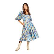 Bloemen Midi Jurk Alma EN Pena , Multicolor , Dames