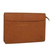 Pre-owned Leather clutches Louis Vuitton Vintage , Brown , Dames