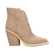 Leren enkellaarzen met vooropening Alma EN Pena , Beige , Dames