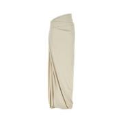 Gestructureerde Zand Nylon Rok Entire Studios , Beige , Dames