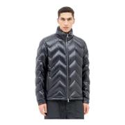 Gewatteerde Donsjas met Verstopte Capuchon Moncler , Blue , Heren