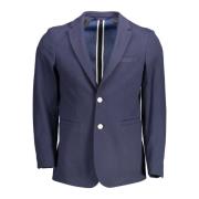 Elegante Blauwe Slim Fit Jas Gant , Blue , Heren