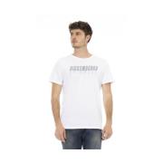 Knisperend Wit Katoenen T-Shirt Bikkembergs , White , Heren