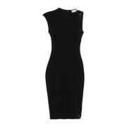 Zwarte Asymmetrische Jurk Calvin Klein , Black , Dames