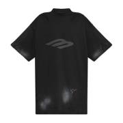 Logo T-Shirt Balenciaga , Black , Heren