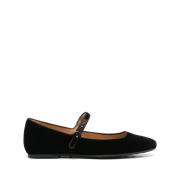 Zwarte ballerina's met riem Tod's , Black , Dames