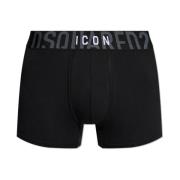 Boxershorts met logo Dsquared2 , Black , Heren