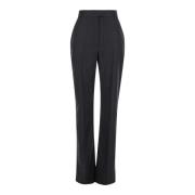 Grijze Pinstripe Wollen Broek Alexander McQueen , Gray , Dames