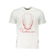 Gedrukt Ronde Hals T-Shirt Cavalli Class , White , Heren