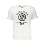 Print Logo Ronde Hals T-Shirt North Sails , White , Heren