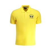 Geel Katoenen Poloshirt met Korte Mouwen La Martina , Yellow , Heren