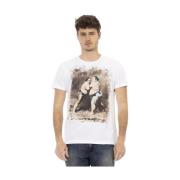 Elegante witte katoenmix tee Trussardi , White , Heren