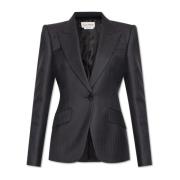 Blazer met gestreept patroon Alexander McQueen , Gray , Dames