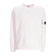 Witte Licht Fleece Crew Neck Sweatshirt C.p. Company , White , Heren