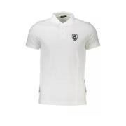 Elegant wit geborduurd poloshirt Cavalli Class , White , Heren