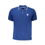 Blauw Katoenen Poloshirt met Korte Mouwen North Sails , Blue , Heren