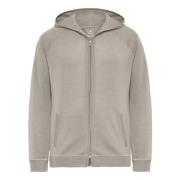 Merino Wol Full Zip Hoodie Boggi Milano , Beige , Heren