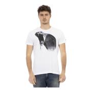 Action T-shirt met Logo Patroon Trussardi , White , Heren