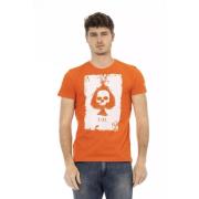 Elegant Oranje Kortemouw T-shirt Trussardi , Orange , Heren