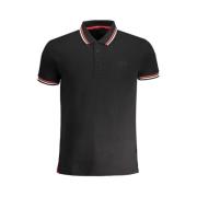 Zwart Katoenen Poloshirt met Korte Mouwen Cavalli Class , Black , Here...