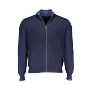 Blauwe Katoenen Sweater Jas Geborduurd Logo North Sails , Blue , Heren