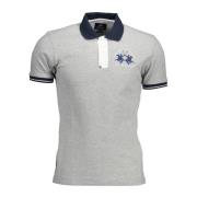 Grijze Katoenen Poloshirt met Borduursel La Martina , Gray , Heren