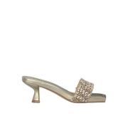 Rhinestone Strap Heel Sandal Alma EN Pena , Yellow , Dames