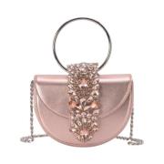 Moon Flap Clutch Tas Alma EN Pena , Pink , Dames