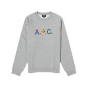 Ronde Hals Sweatshirt China Grijs A.p.c. , Gray , Heren