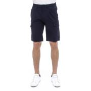 Stretch Tech Bermuda Shorts Blauw People of Shibuya , Blue , Heren