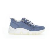 Blauwe Leren Sneakers Moderne Stijl Gabor , Blue , Dames