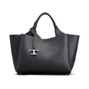 Zwarte schoudertas met applicatie Tod's , Black , Dames