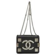 Pre-owned Leather shoulder-bags Chanel Vintage , Black , Dames